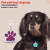 Dog Cat Collar Tag Pendant Pet Accessories Paw Glitter Pendant Keychain