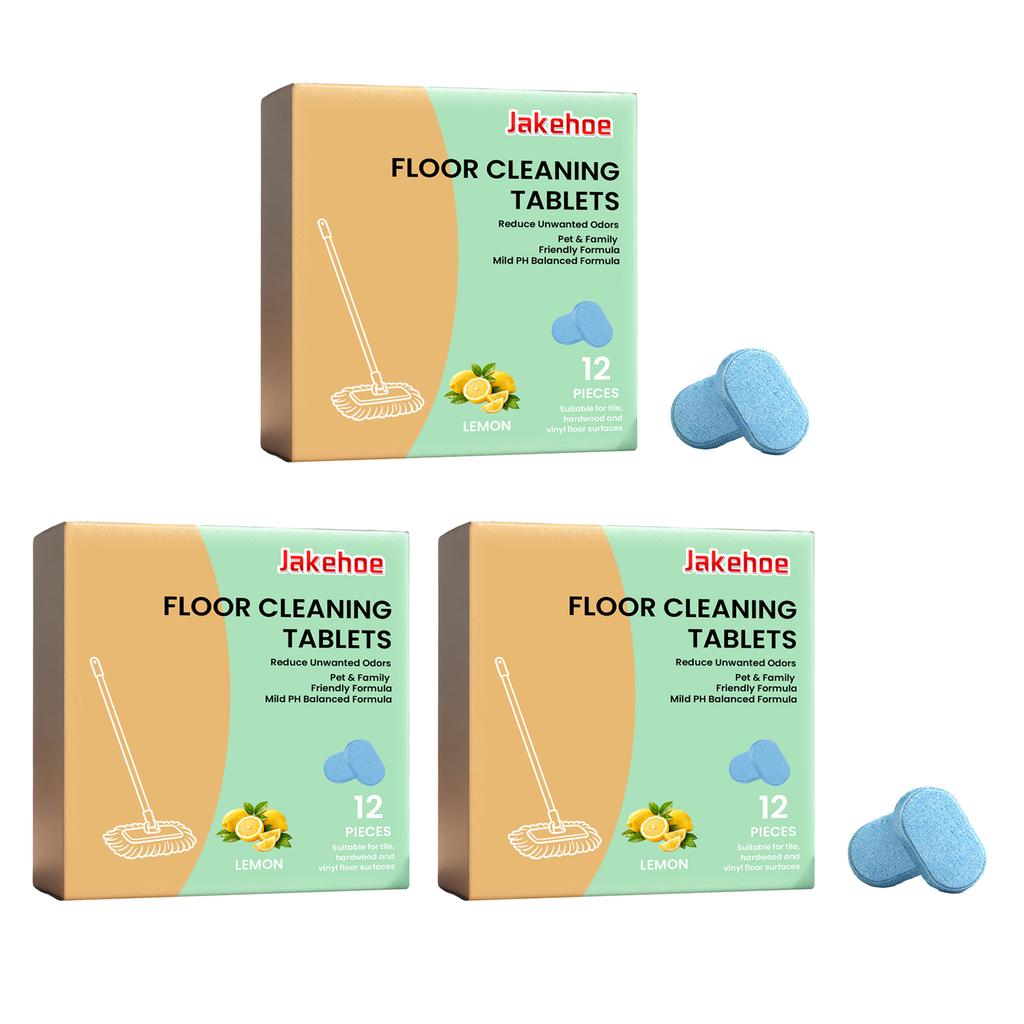 Floor Cleaning Tablet Removing Floor Stains Eliminate Odors Polishing Restore Shine Freshing Lemon Fragrant Daily Floor Cleaner