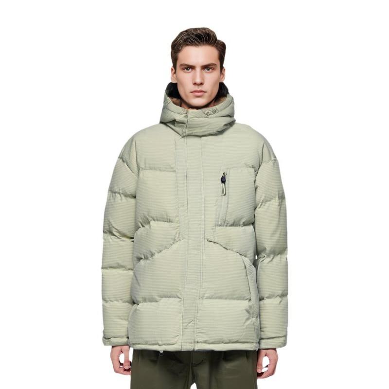 Li Ning Sports Lifestyle Series Solid Color Loose Short Down Jacket Unisex Outerwear Lime AYMT065-5