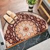 Simple Nordic Style Semi-circular Bath Mat Non-slip Bedroom Carpet High Quality Absorbent Mat Home Decoration Entrance Door Mats