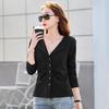 Cotton T Shirt Office Woman Spring Casual Long Sleeve Lapel T-shirt Autumn Loose Korean Style Plus Size Female Shirts
