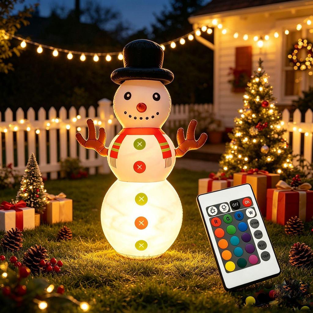 Aufblasbarer LED-Nikolaus-Wackelfigur - Weihnachtsdekoration für den Außenbereich