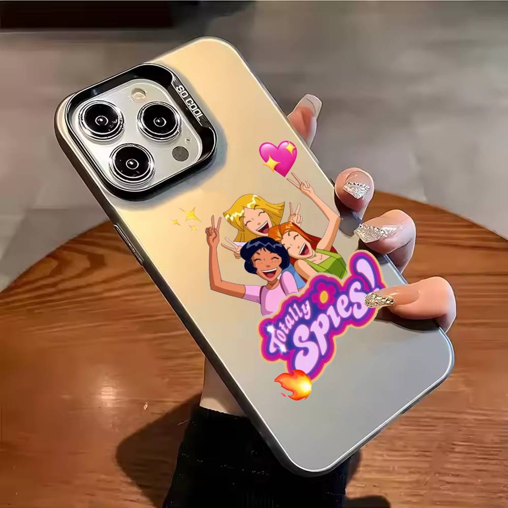 Cool T-Totally Spies Phone Case Color Silver Shell For IPhone 17 16 15 14 13 12 11 Pro Max Plus