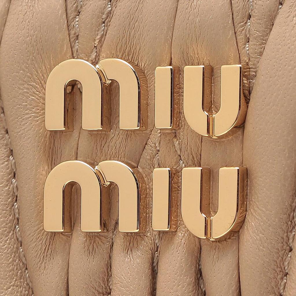 Bifold Wallet Matelasse Mini Wallet Beige MIU MIU 5ML522 2FPP F0036 [Miu Miu] Women's [Item]
