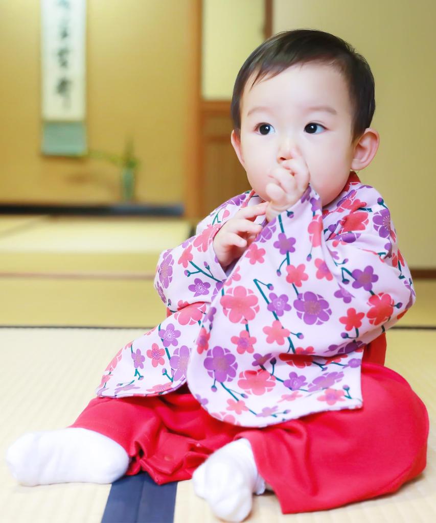 Hakama Romper Rompers Baby Hakama Girls [KYOETSU] (90, 2.Plum Purple)