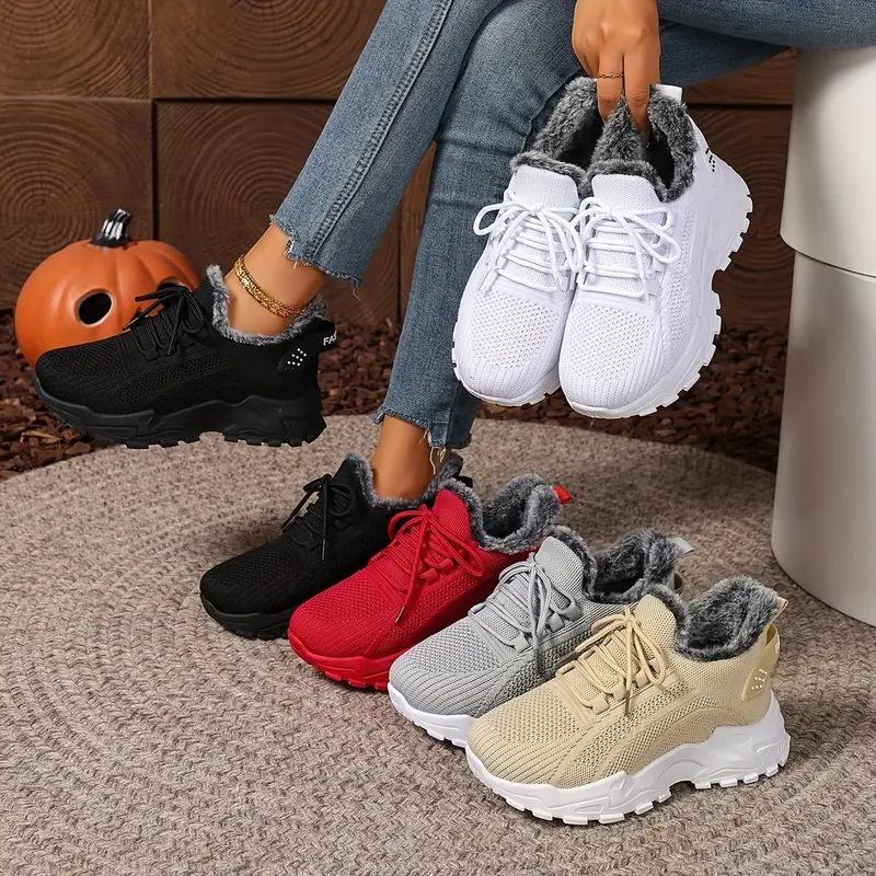 Cotton shoes women's new winter velvet thickened women's boots, light mouth thick-soled cotton boots, light short boots, cold-proof and warm boots