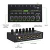 6-Channel Audio Mixer Mini Audio Mixer Stereo Mono Switching 6.35mm TRS/TS Input Metal Shell Type-C