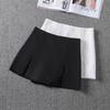 Women's High Waist A-Line Skirt with Slit - Spring/Summer Anti-Exposure Fashion In Solid Colors