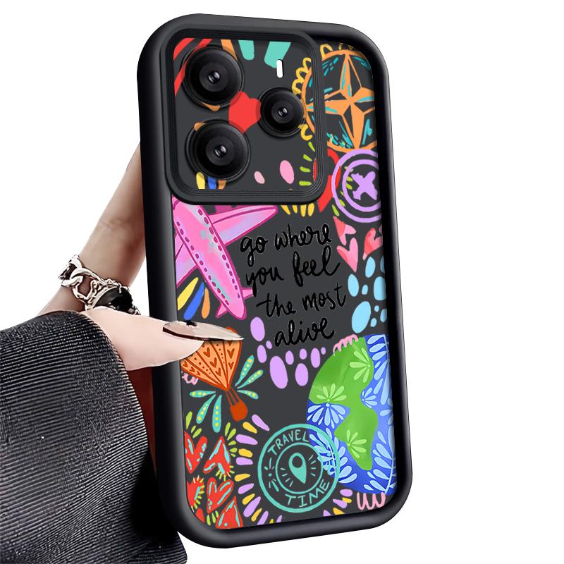 Cartoon Fire Balloon Pattern Case For Xiaomi Redmi Note 14 13 Pro 5G 4G 12 11 Funda Xiaomi 14T 13T 11T Pro Shockproof Bumper Silicone Cover
