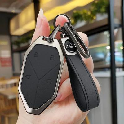 Zinklegierung Für Byd Equation Leopard 5 Handgefertigte Auto Smart Key Hülle Abdeckung Keyless Fernbedienung Schlüsselanhänger Zubehör