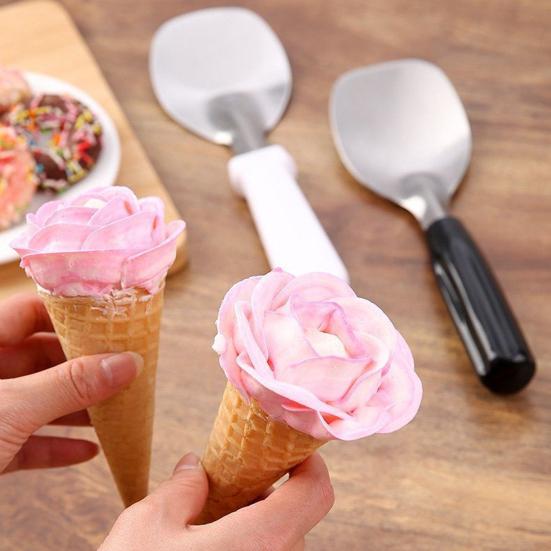 Stainless Steel Ice Cream Spade Commercial Grade Ice Cream Scoop for Desserts Thickened Ergonomic Handle Ice Cream Shovel