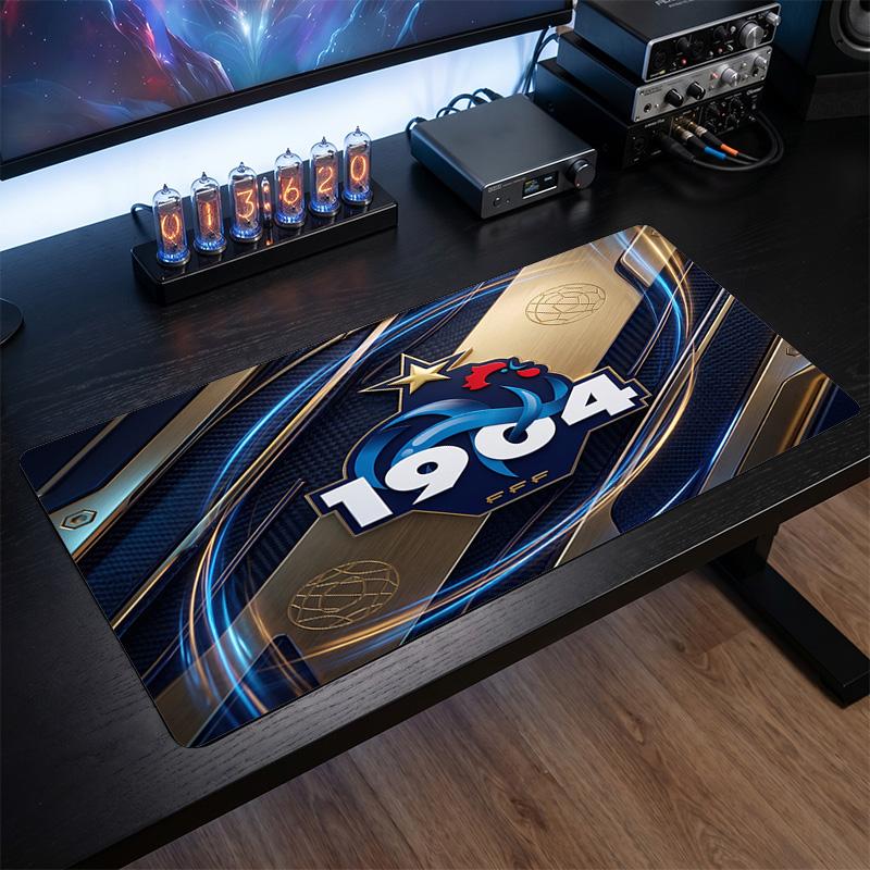 Tappetino Mouse Scudo Calcio Francia, Tappetino da Scrivania Esteso in Gomma Antiscivolo per Gaming Ufficio Laptop Regalo per Fan