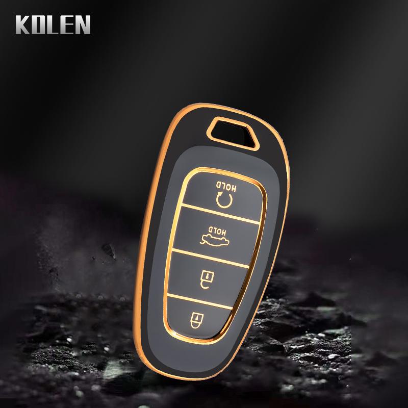 Tpu Car Remote Key Cover Case Shell Fob For Hyundai Tucson Solaris Sonata Hybrid Nexo Nx4 Santafe Dn8 Atos Prime 4 Button Holder