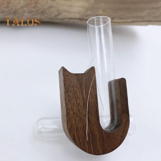 Plante hidroponice Tub de încercare Vază din lemn de pisică de câine colector de mustăți Magnet de frigider Vază de propagare a plantelor Home Office Decor pentru frigider