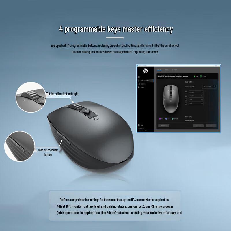 HP 635 Silent Wireless Dual-Mode Office Mouse