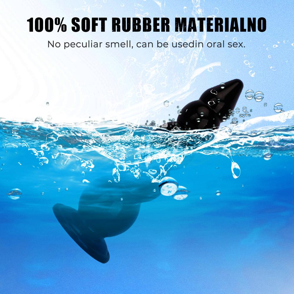 Black PVC Extra Large Anal Plug with Suction Cup Big Thick Fisting Dildo Anal Expander Masturbator Sex Toy