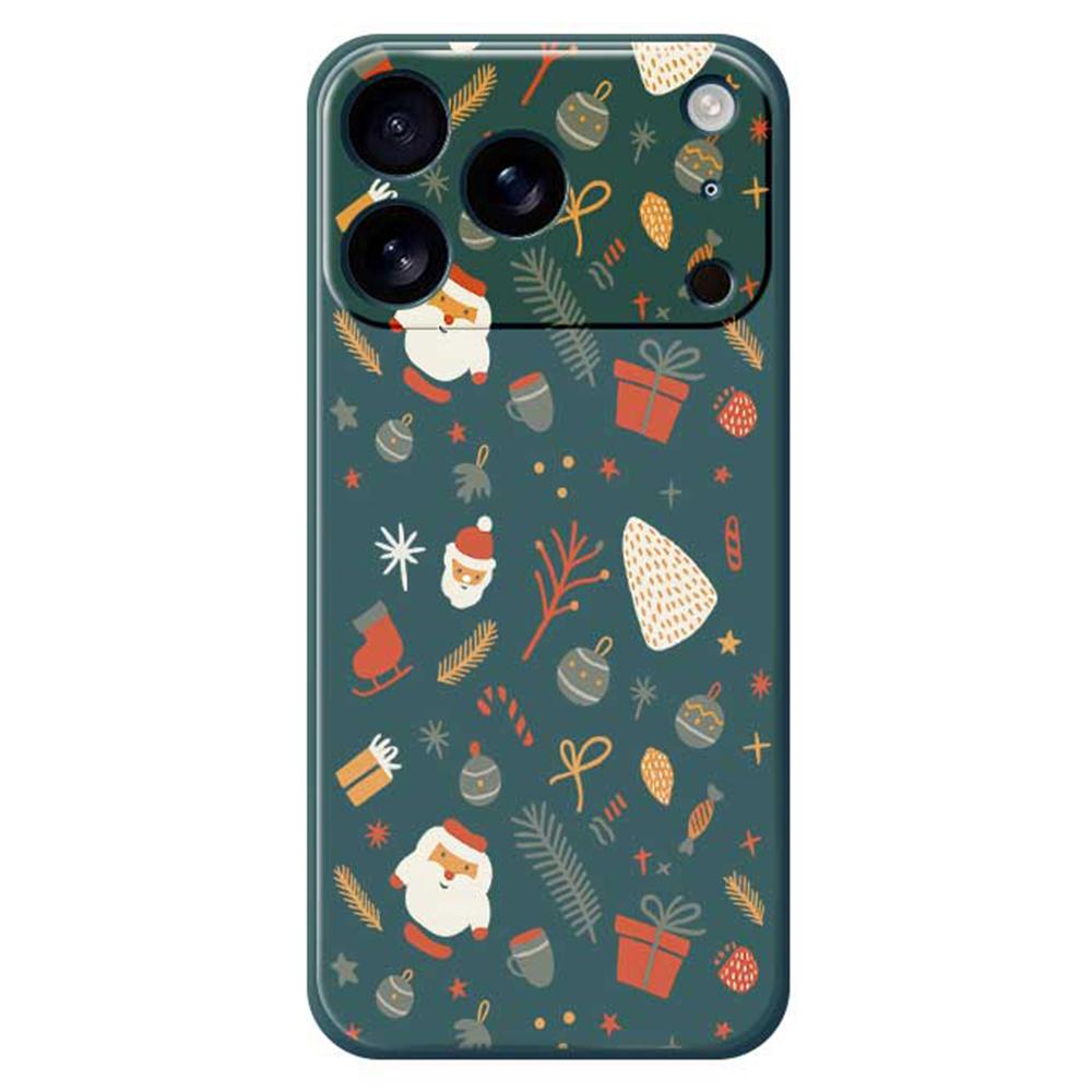 

For iPhone 17 Pro Case Candy Gifts Pattern Printing Straight Edge TPU Phone Back Cover Green