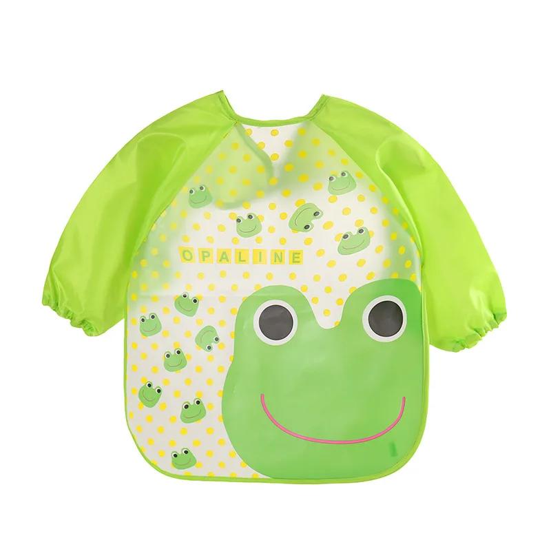 Cute Baby Bibs Waterproof Long Sleeve Apron Children Feeding Smock Bib Burp Clothes Soft Eat Toddler Baberos Bavoir Clothing