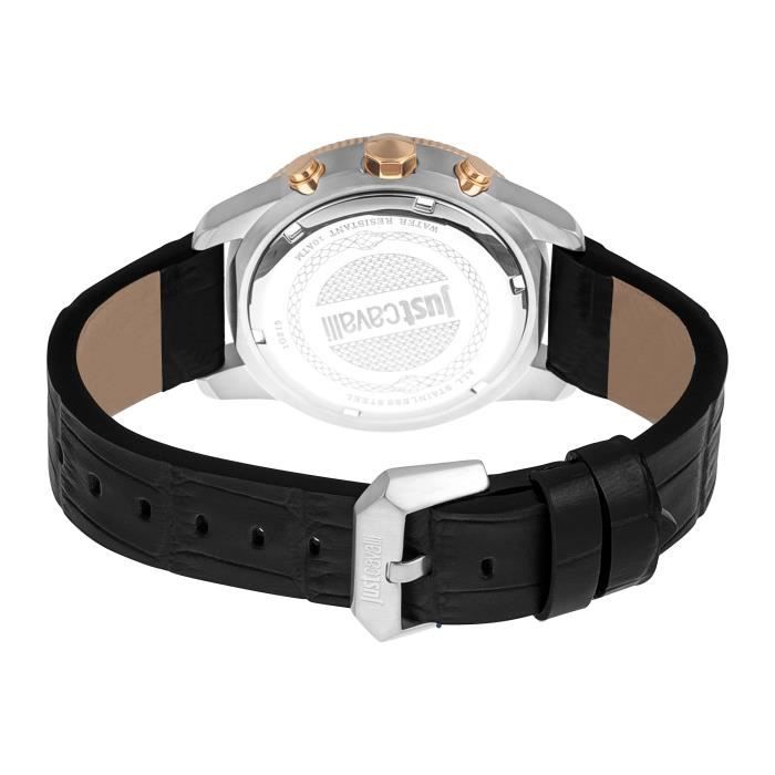 Montre - JUST CAVALLI - JC1G215L0035 - Quartz - Cuir Noir - 42 mm