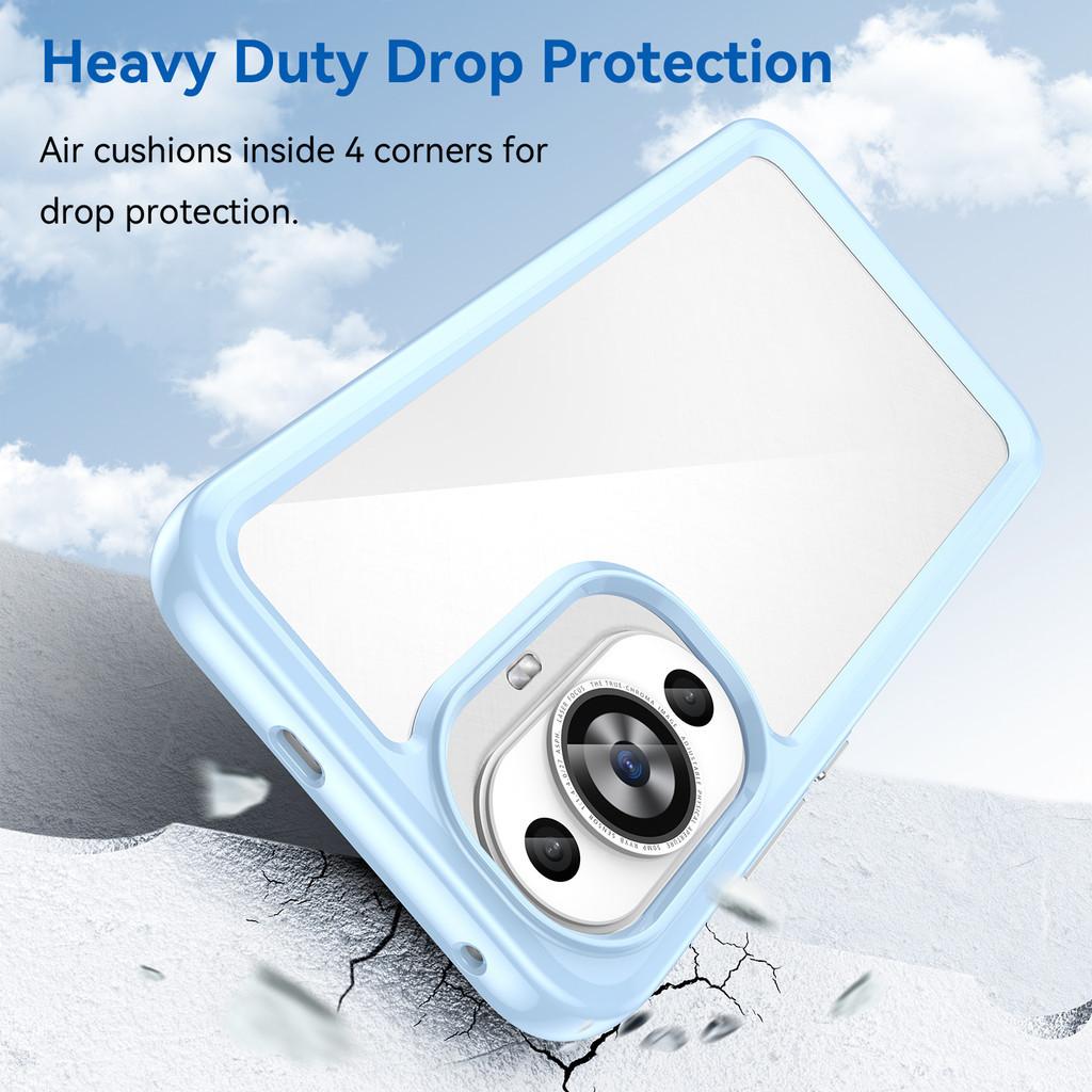 Transparente PMMA + TPU-Hülle für Huawei Nove 11 12 Lite S 12Lite 12S, farbenfrohe, weiche Schutzhülle auf der Rückseite, splitterfest, staubdichte Abdeckung