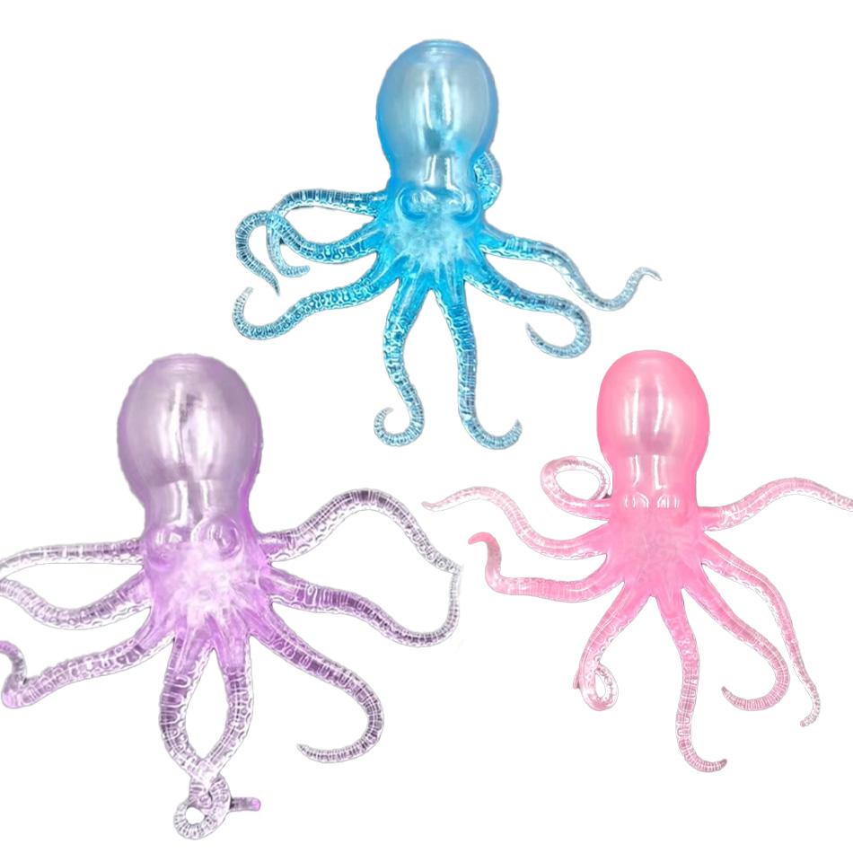 Nee--doh Octopus Squishy Jellyfish Squish Beach Water Play Octopus Toy Outdoor Squeeze Toy Simulated Octopus Stress Balls Relief