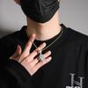 THE BLING KING Double Layer Famita Hamsa Hand Pendant Full Iced Out Bling Cubic Zirconia Necklace Luxury Hiphop Jewelry For Gift