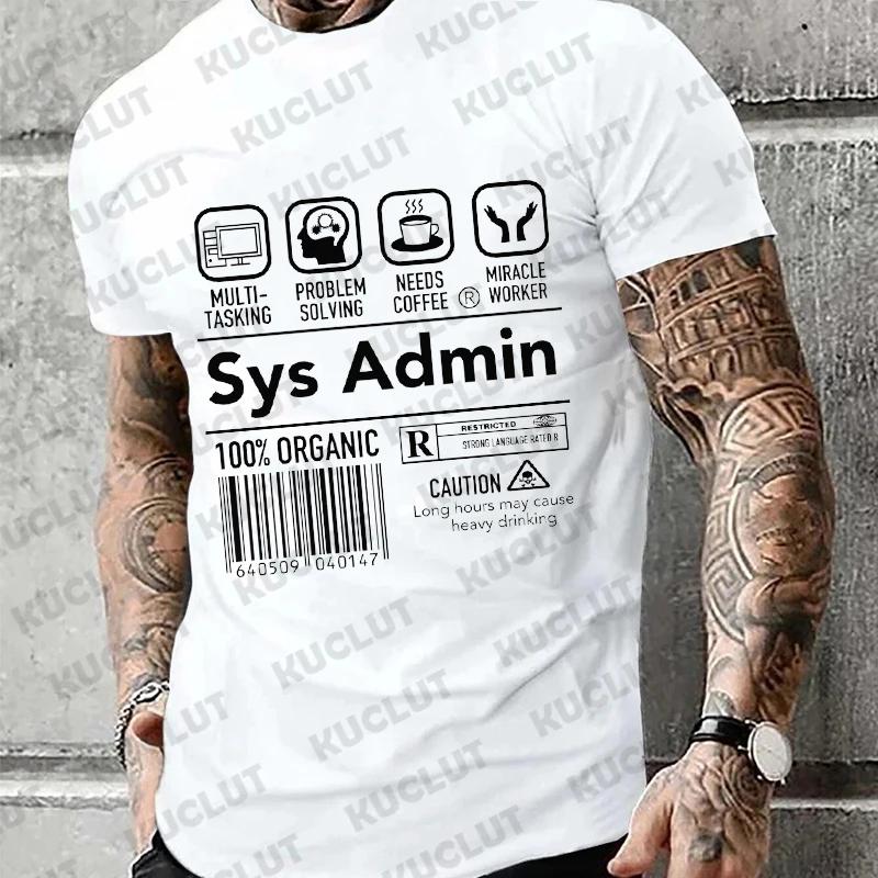 Men Tshirt Computer System Administrator Core CPU Pc Coder Geek Computer Science Clothing Unisex T Shirt Women T-Shirt Tees Tops