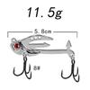 Metal Vib Fishing Lure 2-In-1 Fake Angling Baits Long Throwing Realistic 3D Eyes Fishing Baits For Catfish Bass Trout Vib Tackle