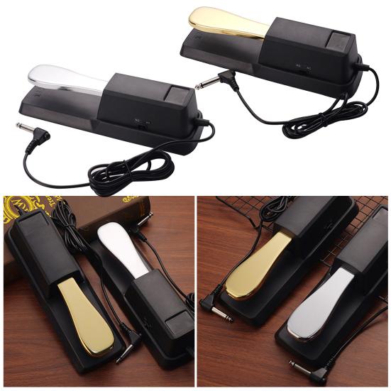 Pedală sustain pentru pian electric Conector anti-alunecare de 6,5 mm Pian digital electric universal Pedală metalică Accesorii pentru instrumente muzicale