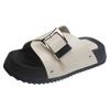 Thick-bottomed square head casual cool slippers women's summer new versatile outer wear small one-word drag non-slip