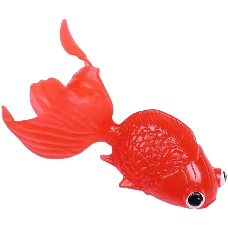 10Pcs Cute Rubber Goldfish Bath Toys - Floating Baby Bath Time Pool Play for Toddlers, Kawaii Bathing Shower Gifts