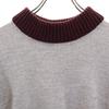 ACNE STUDIOS wool Long sleeve knit S Gray x Bordeaux sweater Women Used