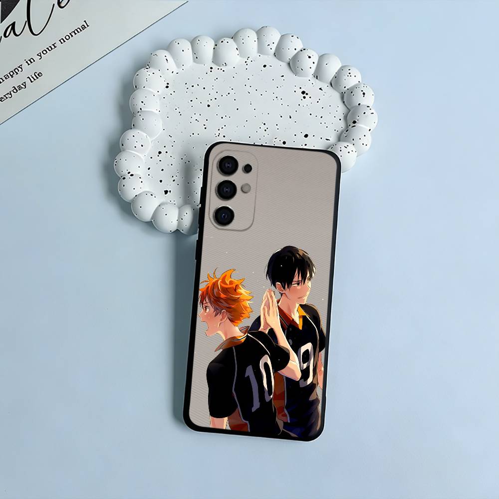 Shonen anime-H-Haikyu Phone Case For Samsung S25,S24,S21,S22,S23,S30,Ultra,S20,Plus,Fe,Lite,Black Soft Silicone