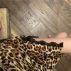 Leopard Print Dress Pajamas Women Korean Basic Classic Vintage Sling Nightdress Lace Bow Suit Homewear