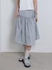 Opish Ribbon Frill Wrap Skirt, Sky Blue
