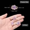 CoCud Miniature Dollhouse Bubble Cluster, 1:16 Scale Acrylic Matte Purple Bubbles (For DIY Crafts, Fairy Beach Decorations), Pack of 5