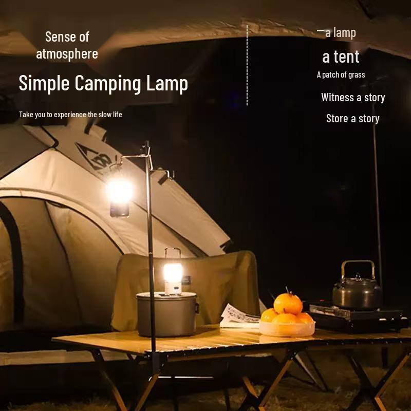 Rechargeable Portable Camping Lantern with Stepless Dimming and Long Battery Life for Outdoor Use