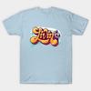 Herren Schwarzes T-Shirt mit Aufdruck Livin' 70er Jahre Stil No-Cut Transferpapier Druck Baumwoll-T-Shirt