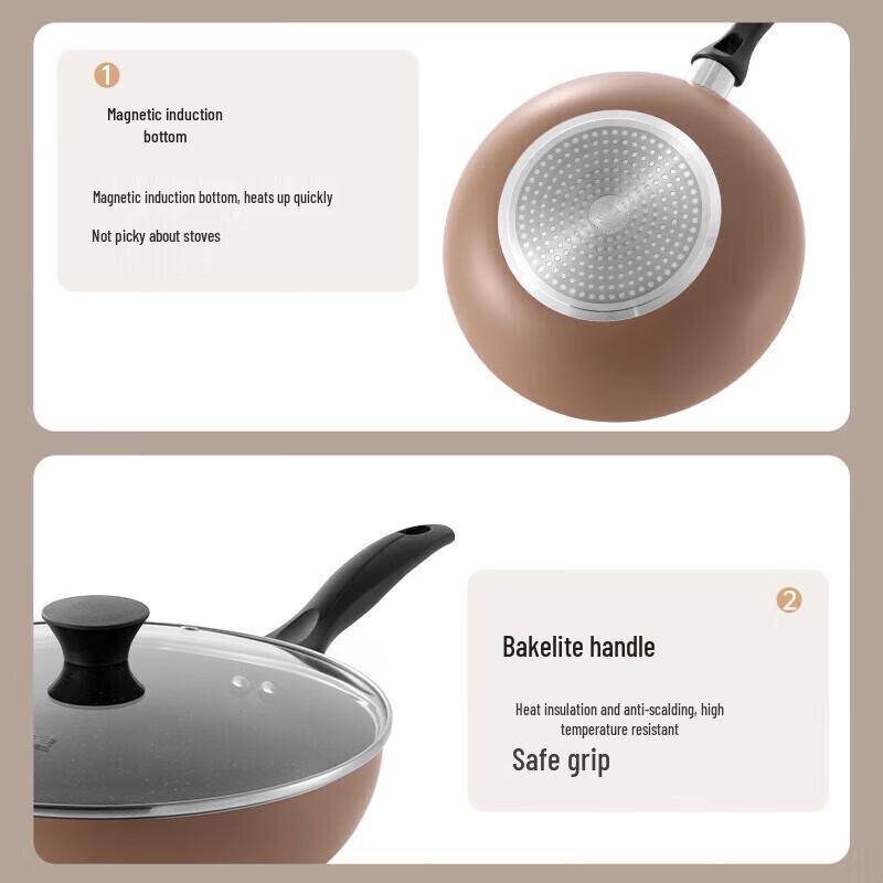 Chuidahuang Antihaft Wok mit flachem Boden