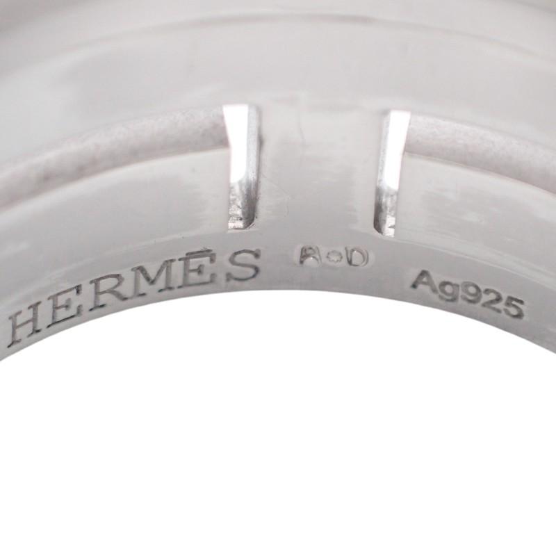 HERMES #15(JP Size) ring Orange Silver925 Women