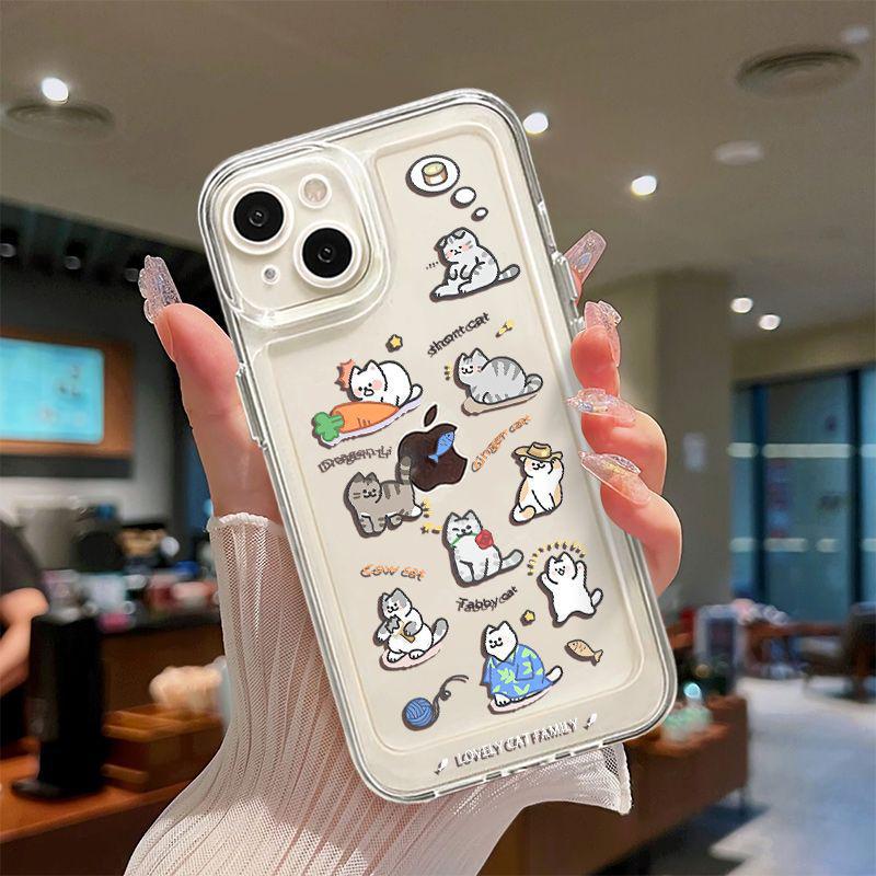 Applicable to iPhone11promax Apple phone case Huawei cartoon transparent 11r anti-drop 11pro dog cat