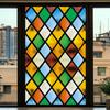 Retro Electrostatic Frosting Adhesive Free Art Painting Privacy Protection Window Film Stained Glass European Style Glass Film