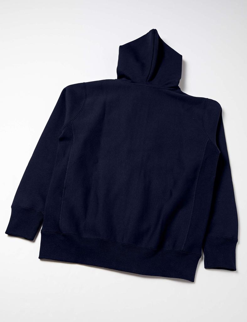Champion Size Storm Reverse Zip Hooded Sweatshirt Men's Full-Zip Hoodie, C3-L109, Navy, Small, Fleece-Lined Shell, Warm, Water-Repellent, Windproof,