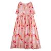 DIMANAF Plus Size Dress Women 2024 New Summer Style Green Dresses O-Neck Floral Loose Dresses New 1089