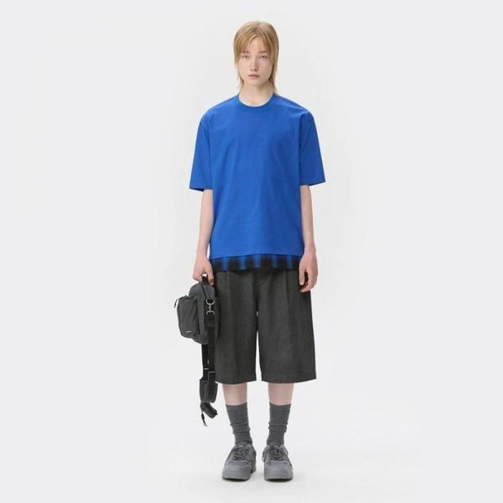 CusTomellow Blue Layered Half Sleeve T shirT Blue cwTam25623bux Blue/S