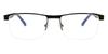 Semi Rimless Rectangle Black Tim 982a Fashion Unisex Eyeglasses