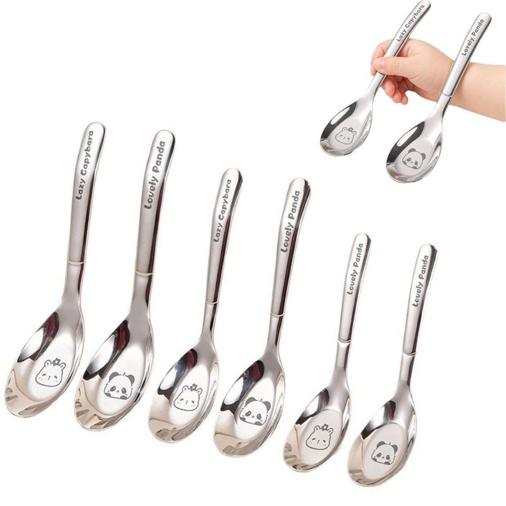 316 Stainless Steel Baby Feeding Spoon Children's Eating Spoon Toddler Mealtimes