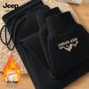 Pantalon de jogging chaud JEEP SPIRIT pour homme en laine d'agneau avec poignets