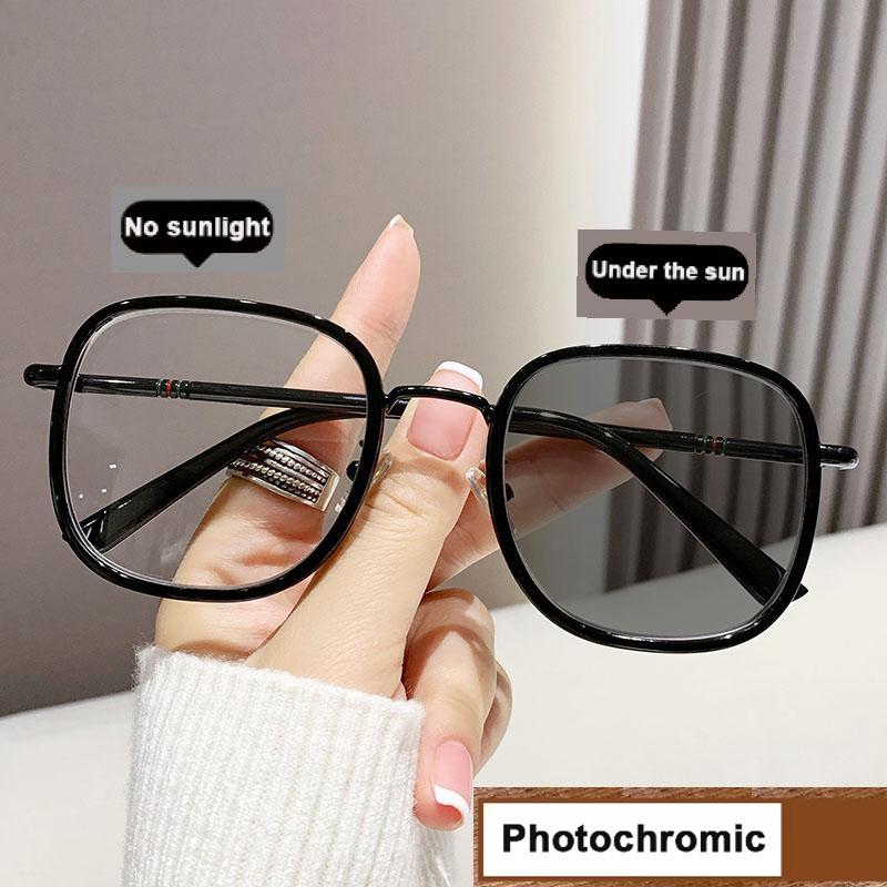 NEW Fashion Photochromic Glasses Women Men Luxury Anti Blue Light Eyeglasses Anti UV Eye Protection Unisex Goggle Eyewear