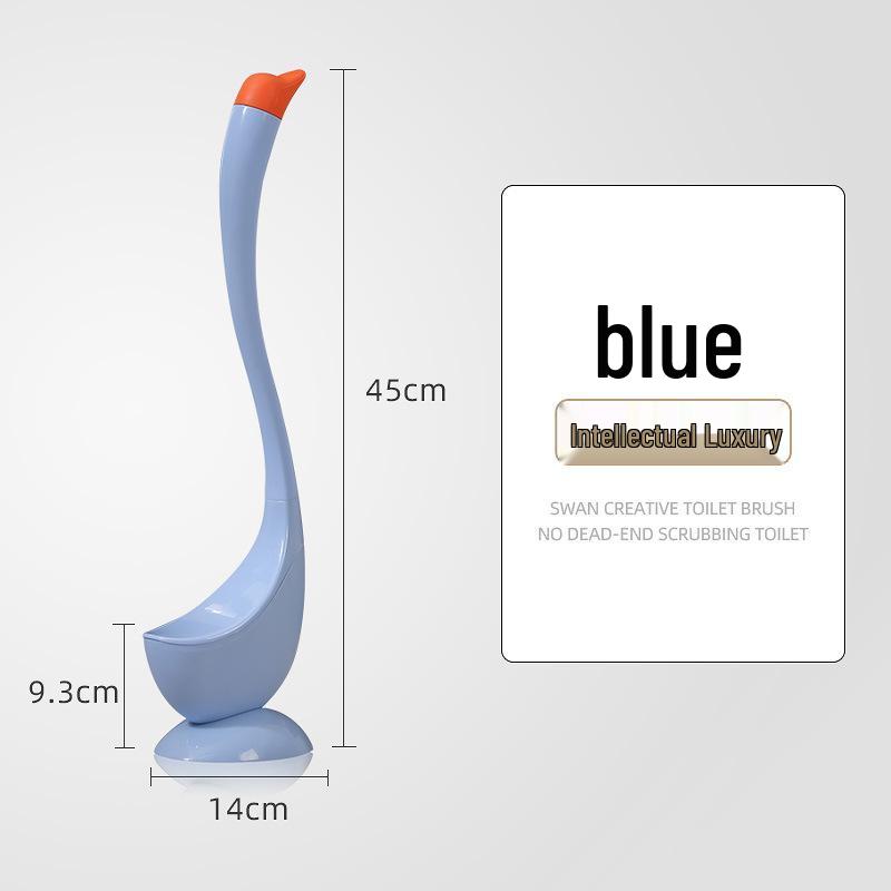 

Swan-Shaped Toilet Brush with Long Handle and Base for Easy Cleaning